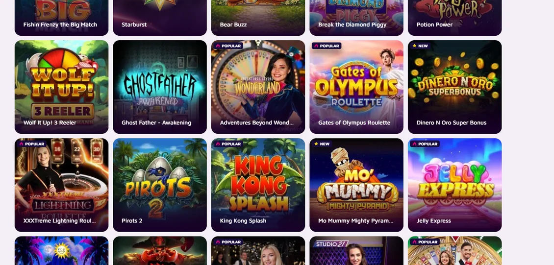 Search live casino games