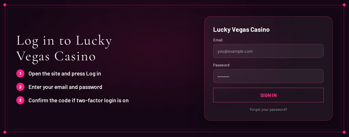 Review numbered login form.